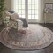 Homeroots 8 ft. Round Gray & Gold Medallion Area Rug 385271 - alternate 4